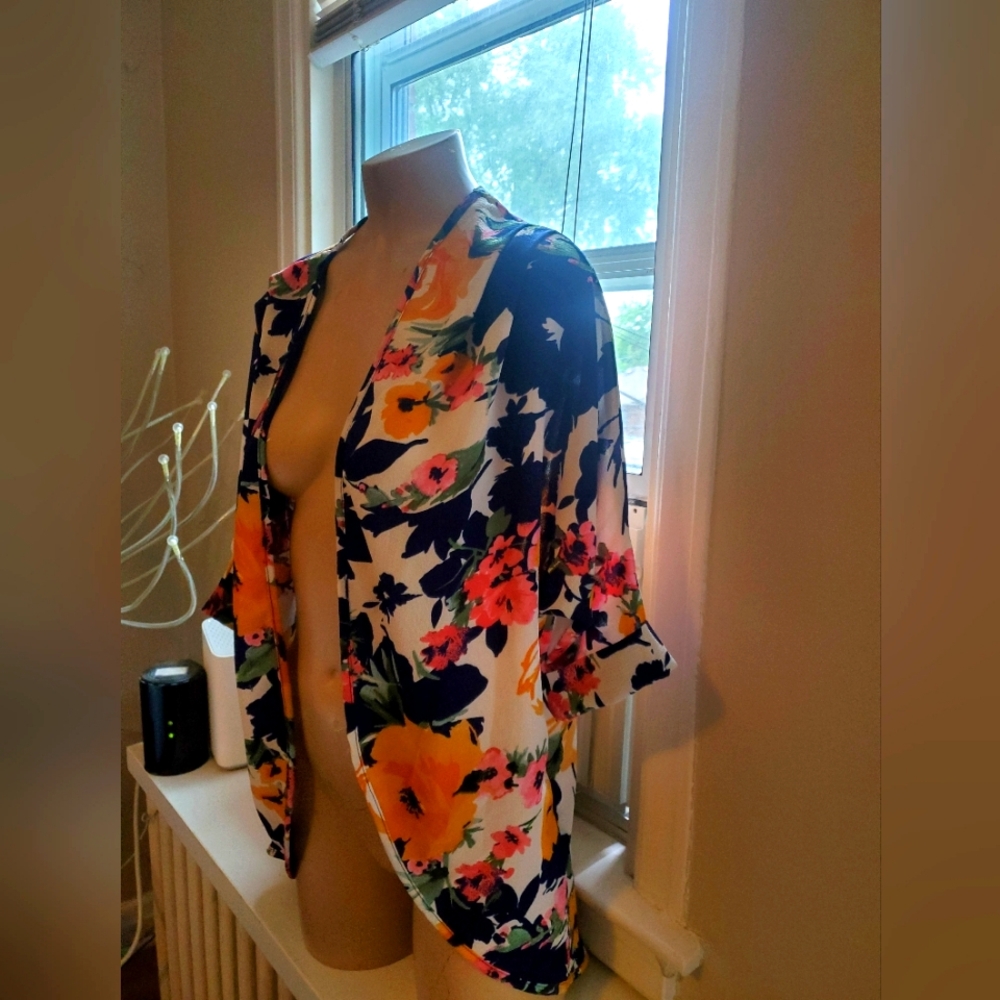 TeenBell Floral Sleeved Cover up